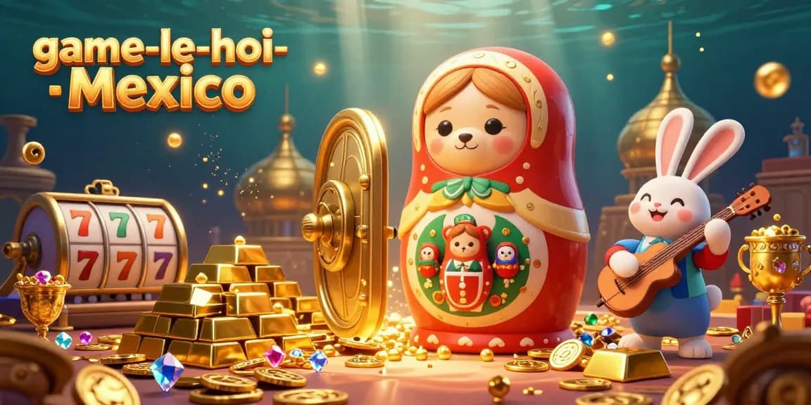 Experience the excitement of game-le-hoi-mexico with vivid characters and rich casino elements set in a vibrant scene.
