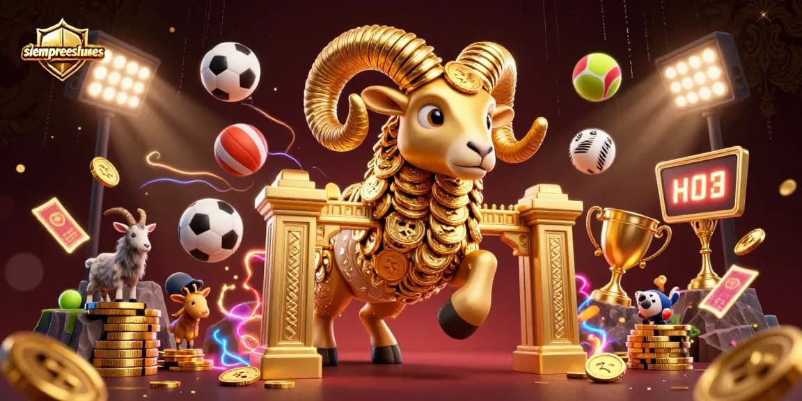 Betting on success with siempreeslunes: Enjoy vibrant 3D illustration of online gaming action.