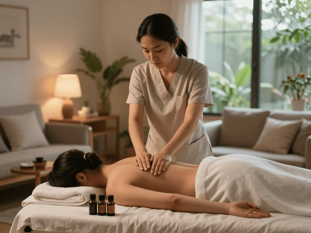 Experience premium 성북구출장마사지 in a serene home environment with professional care.