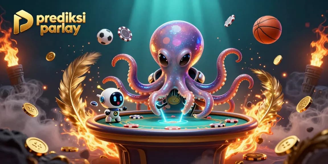 Enhance your strategy with prediksi parlay and sports betting excitement in this vibrant 3D illustration.