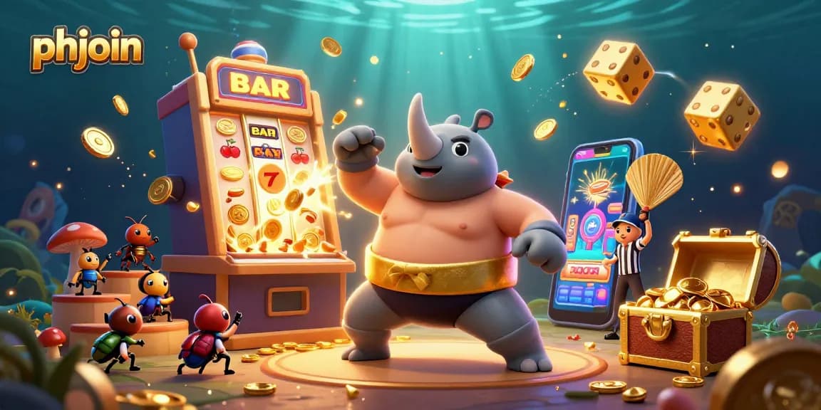 Experience phjoin with thrilling gameplay from the slot machine and vibrant casino elements in a dynamic 3D scene.