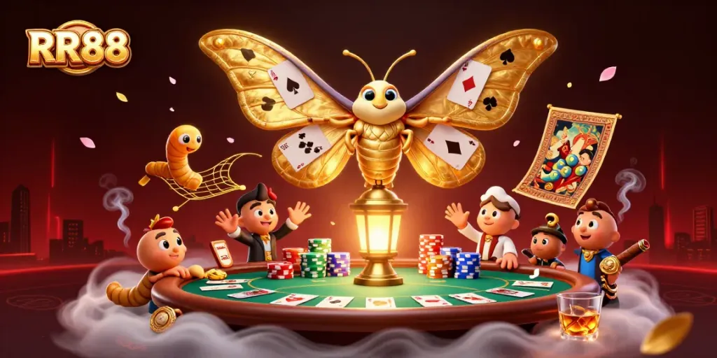 Experience RR88's exciting casino adventures with a richly detailed 3D illustration.