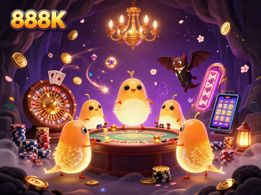 Illuminate your gaming experience with 888K's captivating glowworm casino adventure.