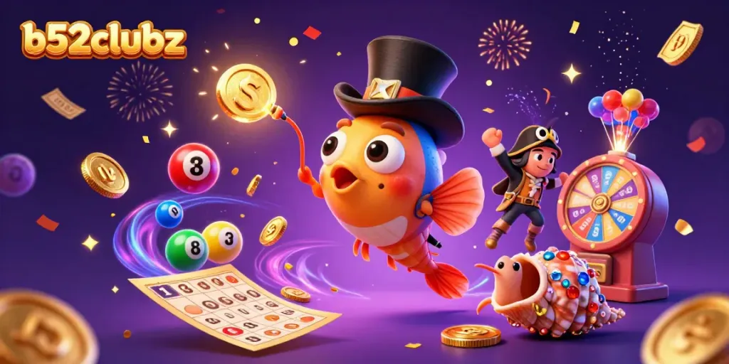 Experience thrilling gaming and excitement at b52clubz with action-packed characters and dynamic lottery elements.