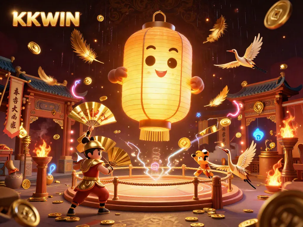 KKWIN illuminates a vibrant casino scene featuring engaging characters, dynamic game elements, and rich atmospheric effects.