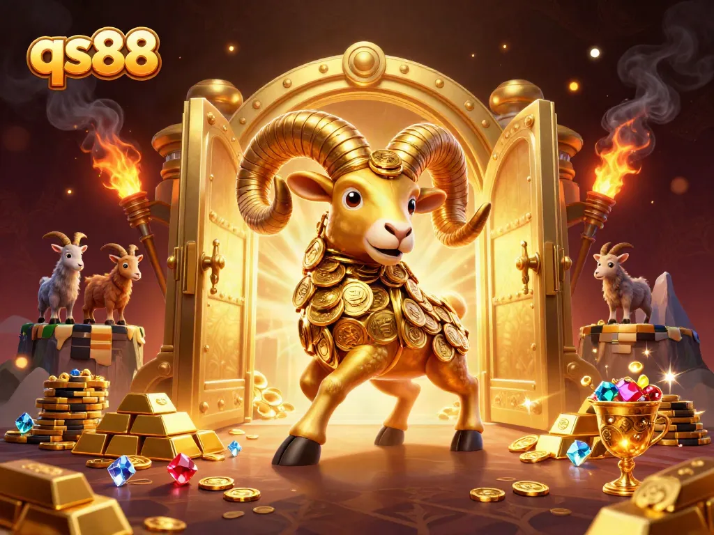 qs88 players winning with gold treasures amidst a 3D animated casino atmosphere