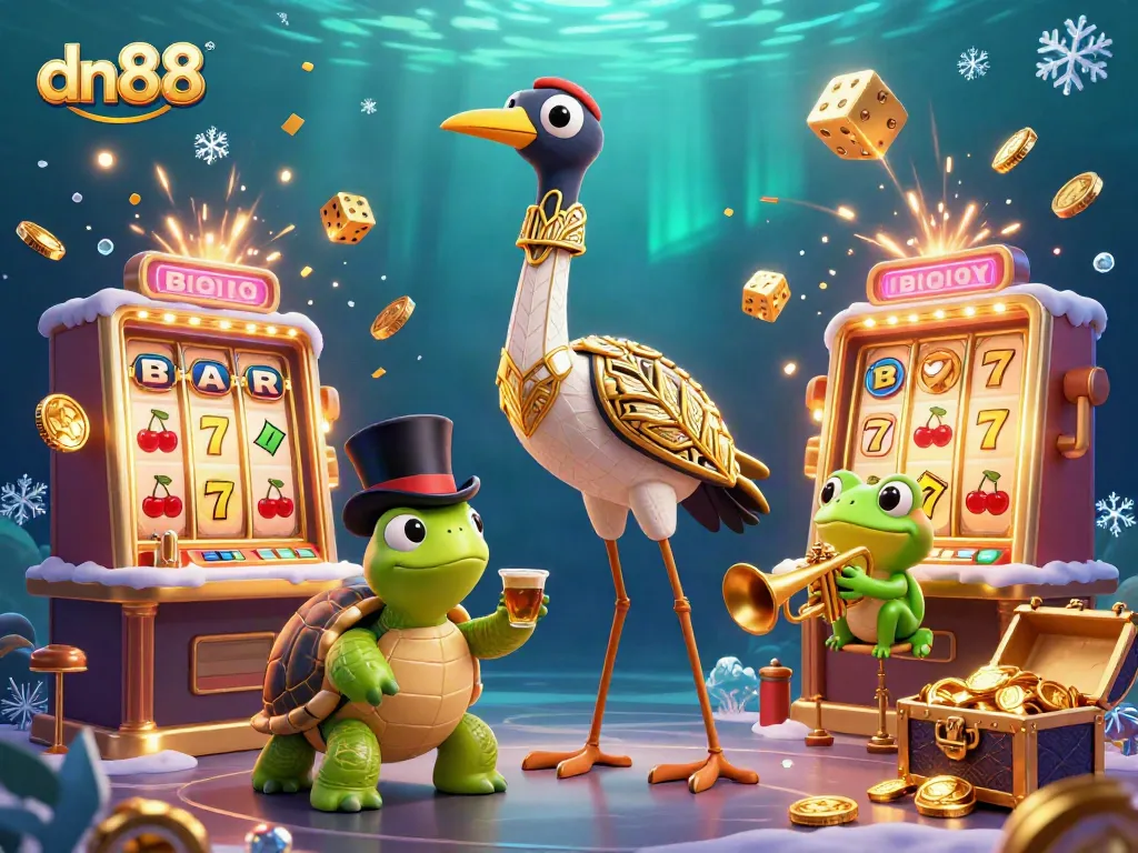 Experience the excitement of dn88 with vibrant characters and dynamic casino elements in this captivating scene.