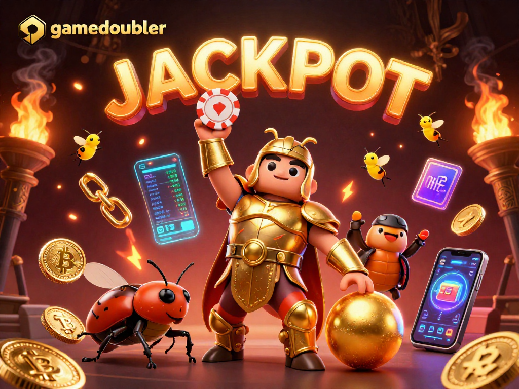 Engage in thrilling gameplay at gamedoubler with glimmering crypto elements and jackpot victory!