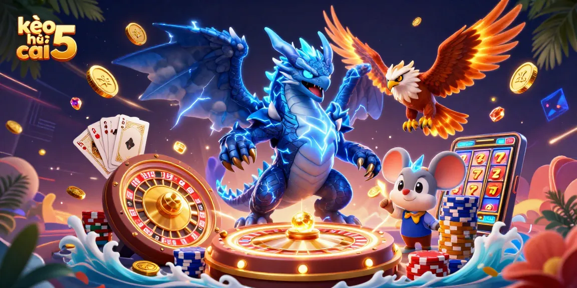 Experience the thrill of kèo nhà cái 5 with vibrant characters and dynamic casino elements.