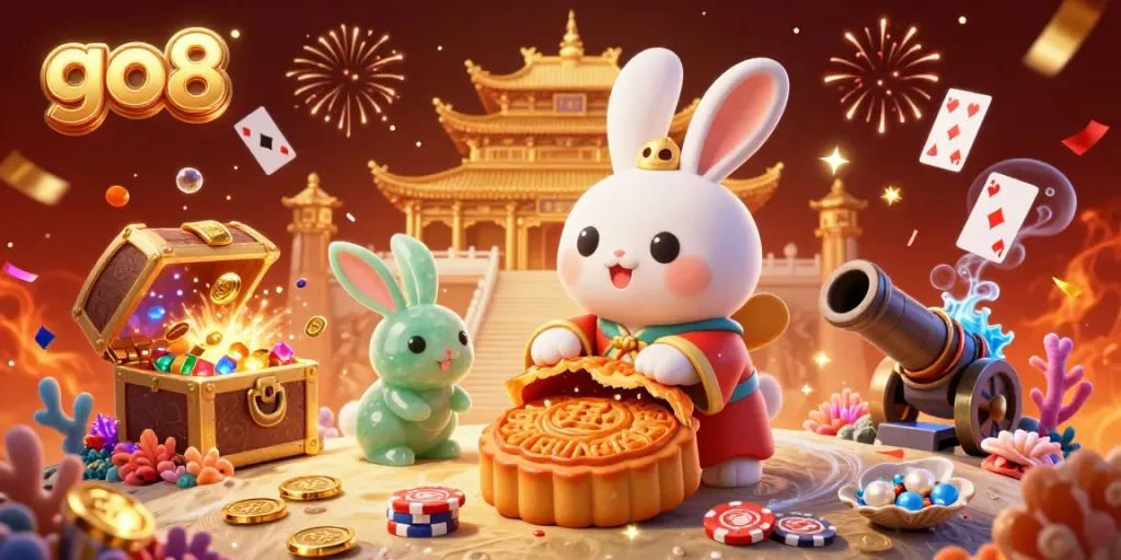 Experience thrilling gameplay at go8 with vibrant casino adventure featuring characters and poker elements.