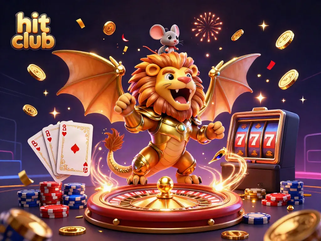 Hit club gamifies the casino experience with a vibrant chimera and dazzling game elements.