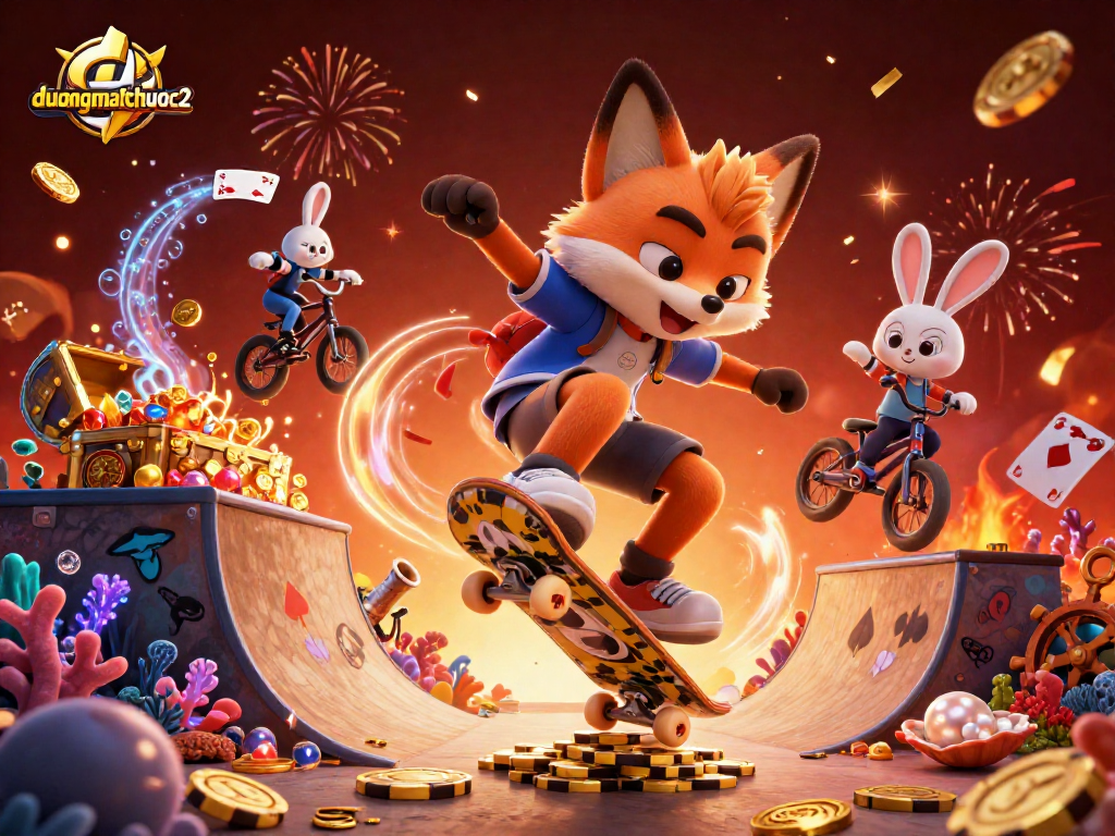 Experience excitement with duongmatchuoc2 as the fox performs tricks over poker chips.