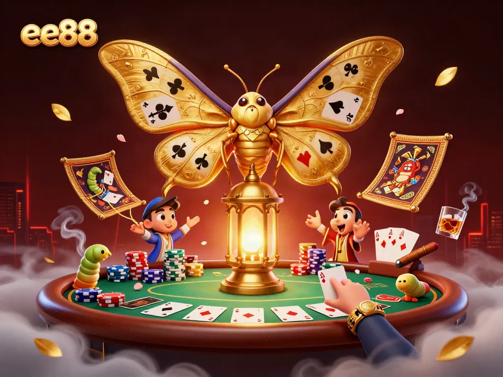 Experience thrilling gameplay at ee88 with colorful poker chips and golden elements in an engaging casino scene.