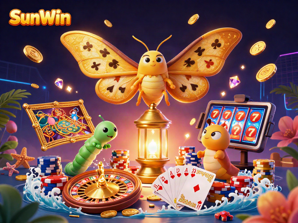 Experience non-stop gaming excitement and wins with SunWin, featuring vibrant scenes and dynamic elements.