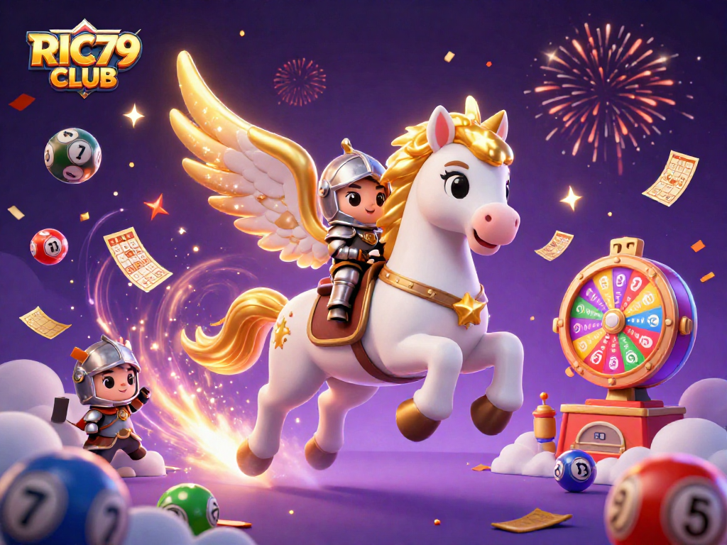 Engage with RIC79 CLUB through an exciting celestial lottery adventure filled with vibrant game elements.