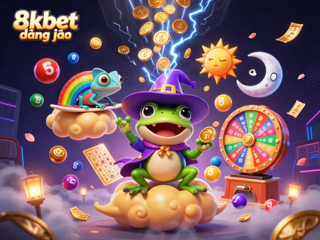 Engage in exciting 8xbet đăng nhập with vibrant golden coins and a magical scene of winning!
