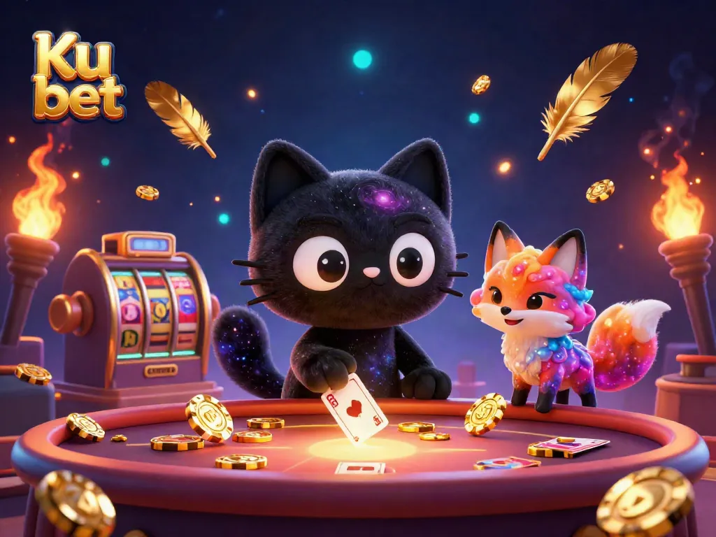 Engage in exciting gameplay with Ku bet's vibrant cosmic casino table featuring intriguing characters.