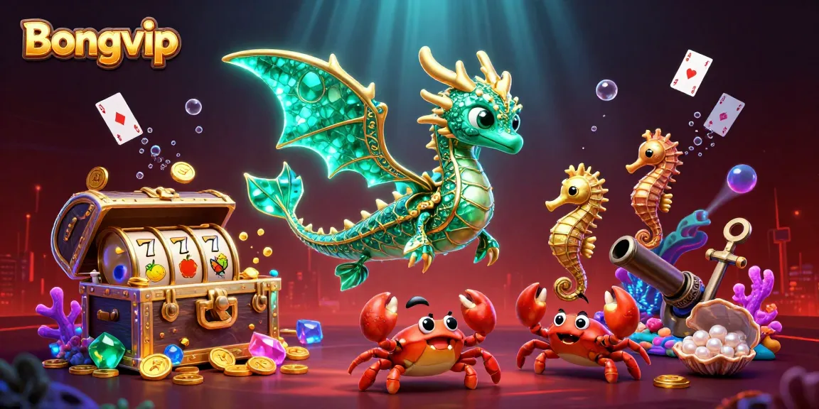 Engage in thrilling gameplay on Bongvip, featuring a vibrant underwater casino adventure full of treasures.