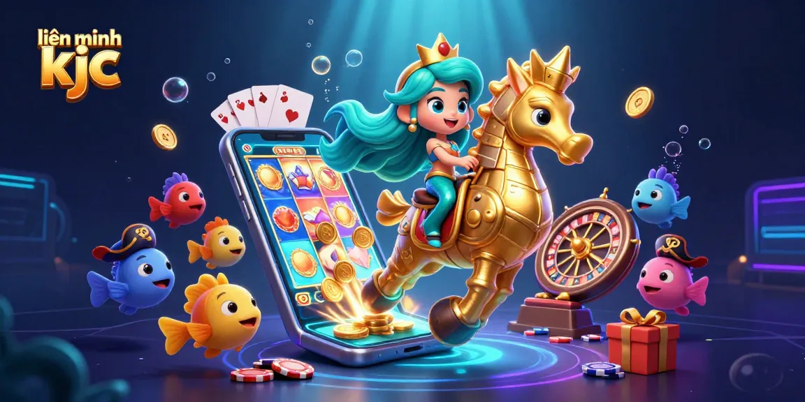 Experience the excitement of liên minh kjc gaming with a dynamic underwater scene featuring a mermaid princess and vibrant casino elements.