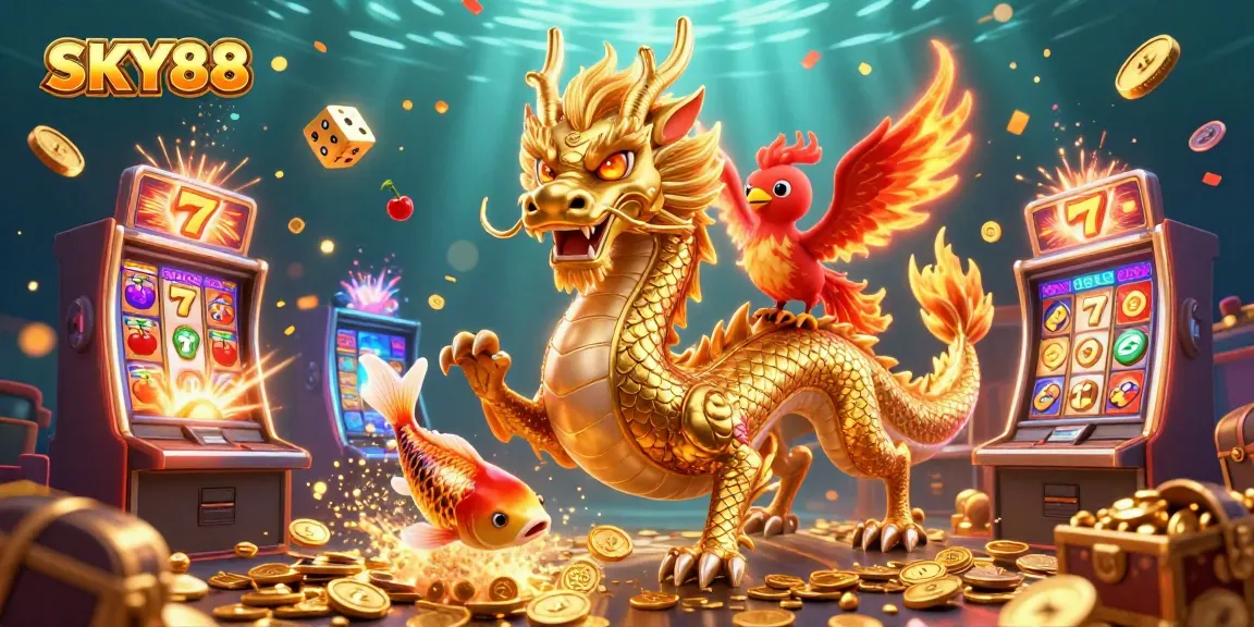 Experience thrilling wins with SKY88 in a magical casino world bursting with winning symbols.