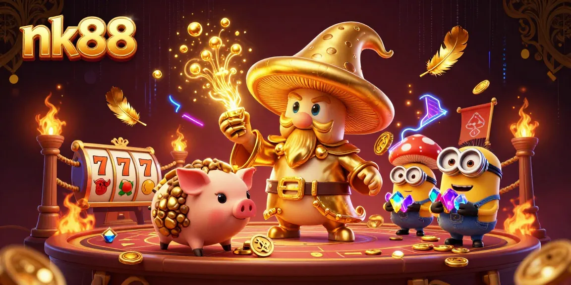 Experience the thrill of nk88 casino with magical characters and vibrant gambling elements.