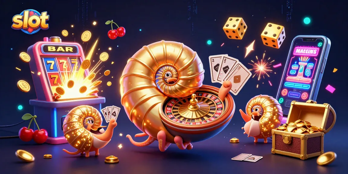 Spin the slot with a glowing nautilus, jackpot coins, and vibrant casino elements.
