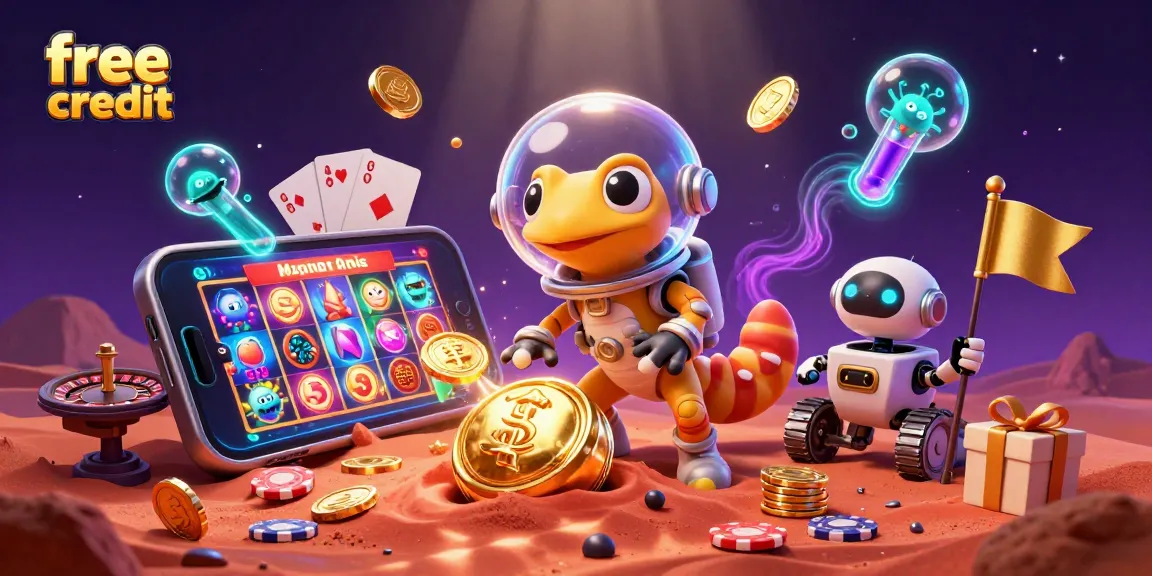 Experience free credit rewards with a vibrant alien-themed casino adventure!