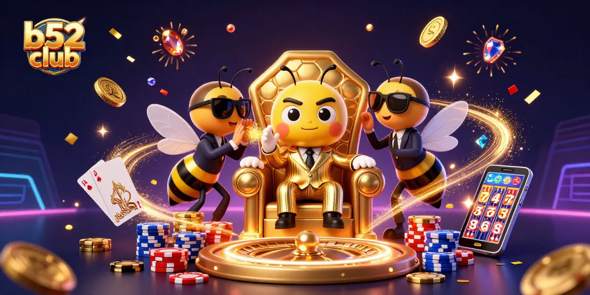 Play games and win prizes at b52 club with engaging animated casino characters.
