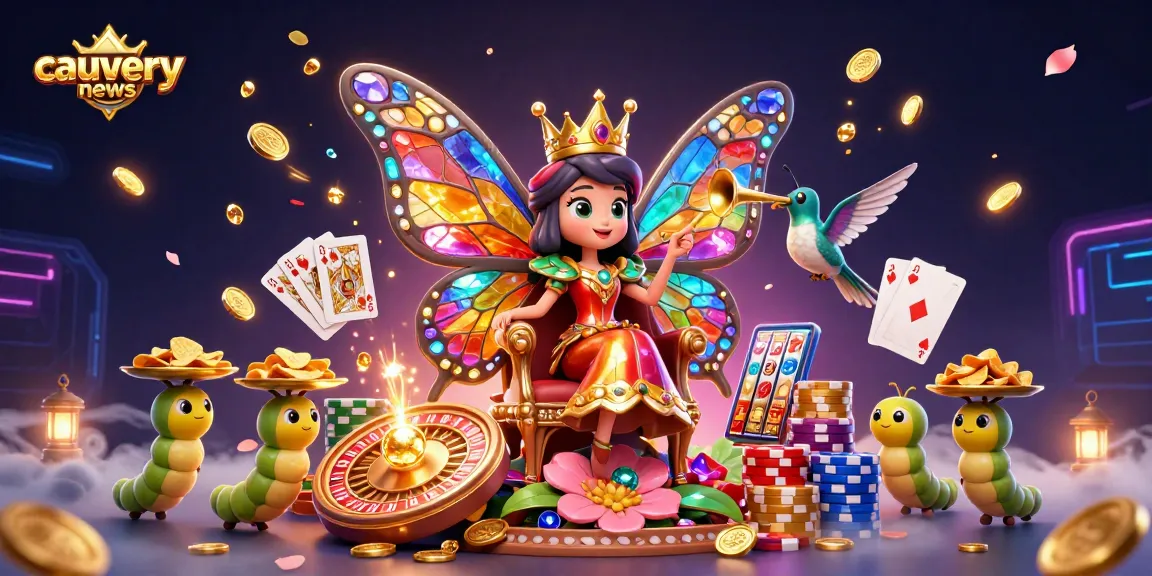 Experience the magic of cauverynews with a vibrant 3D casino illustration featuring dynamic game elements.