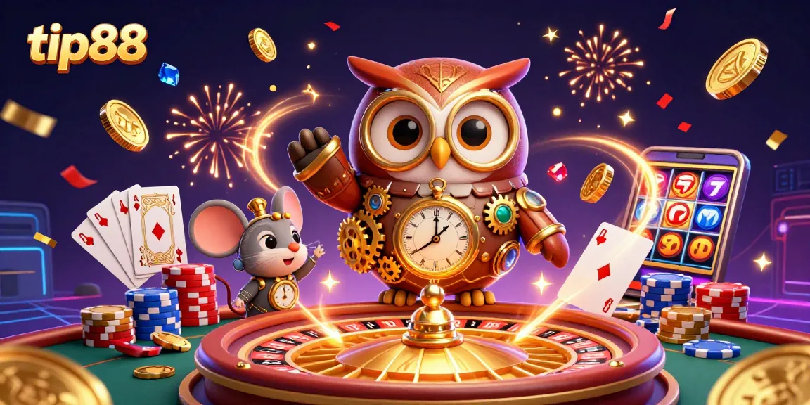 Spin the reels at tip88 as the cartoon owl and mouse guide you through a whimsical casino.