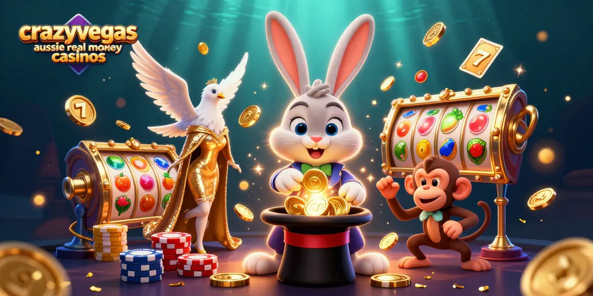 Experience the magic at crazyvegas aussie real money casinos with playful characters and vibrant game elements.