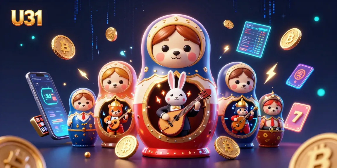 Experience exciting U31 gaming adventures with playful bear characters in a lively casino scene.